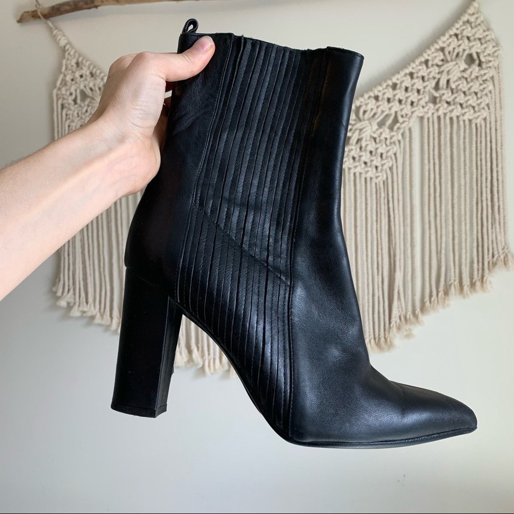 Ron White Black Heeled Boots